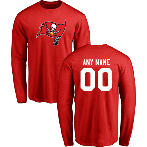 Men Tampa Bay Buccaneers Design-Your-Own Long Sleeve Custom NFL T-Shirt->->Sports Accessory